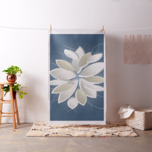 Tecido pétalas de pedra branca