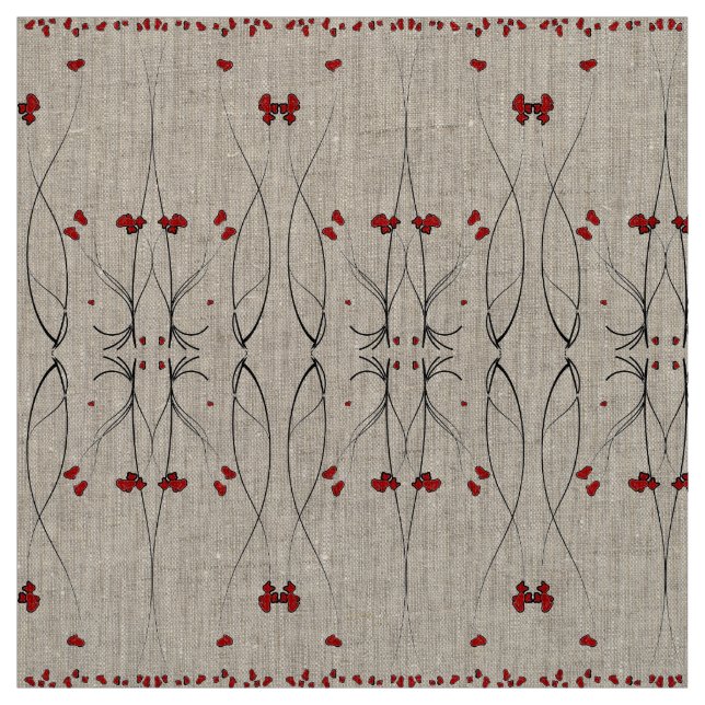 Tecido Pétalas Vermelhas (Modelo)