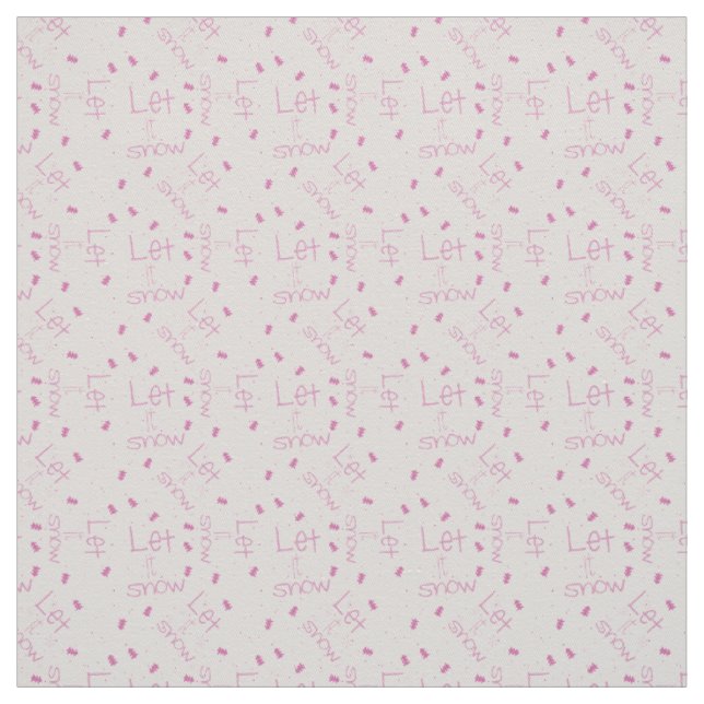 Tecido Pia Rosa "Deixe-a nevar" Natal (Modelo)