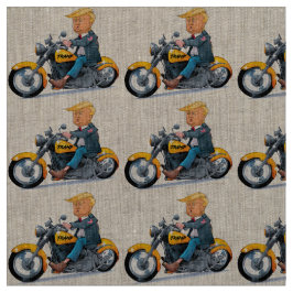 Tecido Piada do presidente Donald, motociclista - memes
