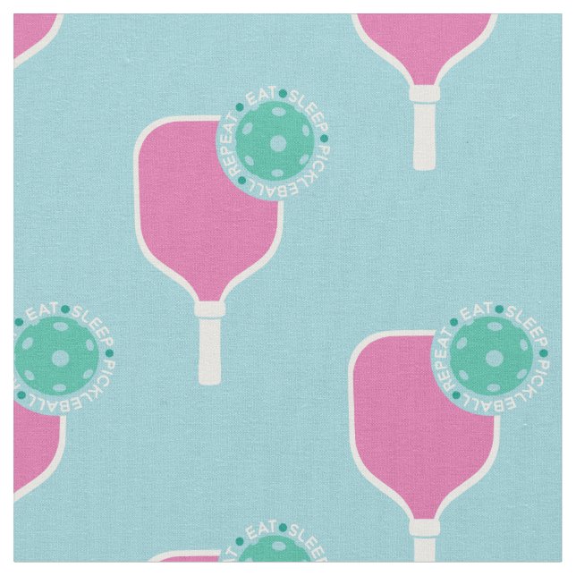 Tecido Pickleball: coma sono, picleball, rosa, menta (Detalhe)
