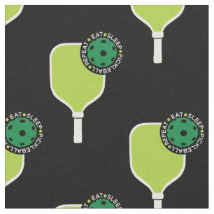 Tecido Pickleball: dormir, piquenique, preto, verde