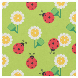 Tecido 💚 Pickleball ladybugs, margaridas, tamanho person