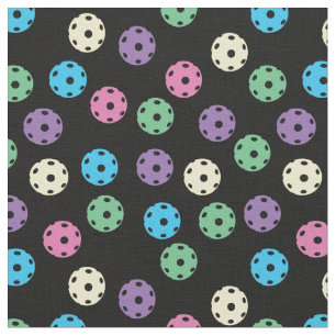 Tecido Pickleball - mistura pastel em preto
