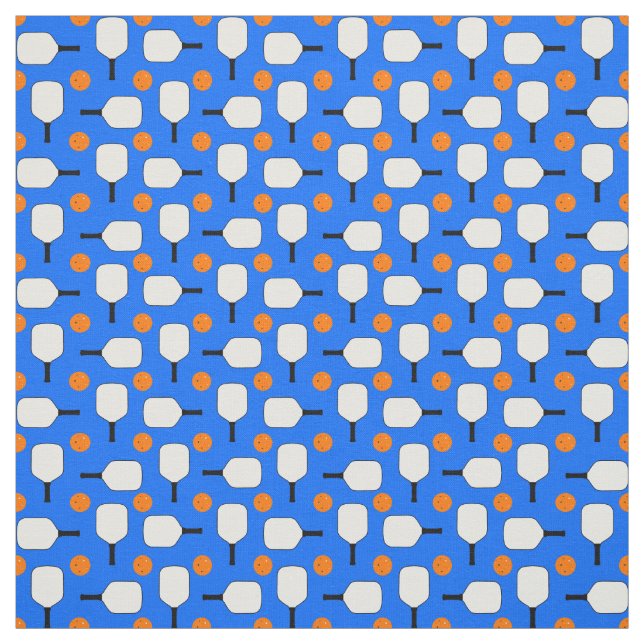 Tecido Pickleball Paddles com Bolas Laranja (Modelo)