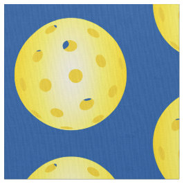 Tecido Pickleball Yellow Ball Patterno on Blue