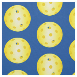 Tecido Pickleball Yellow Ball Patterno on Blue