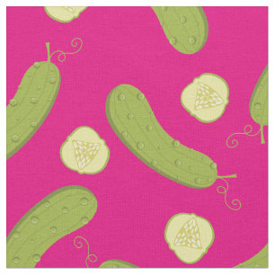 Tecido Picles Comidas Bonitas Meninas Rosa