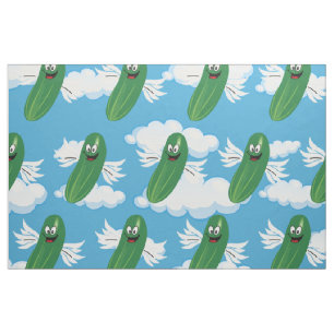 Tecido Picles de Pepino Engraçados Humor de Comida Fantas