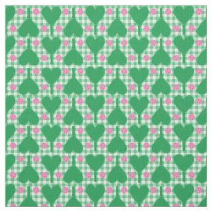 Tecido Picles de Tênis Casamento Verde e Rosa Preppy