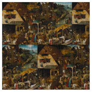 Tecido Pieter Bruegel, o Velho - Os Provérbios Holandeses