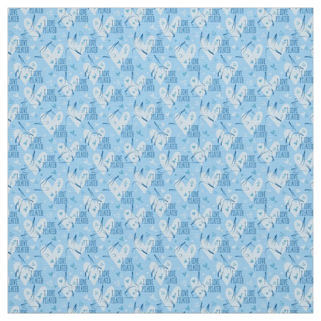 Tecido Pilates Possui Padrão Invisível em azul (Modelo)