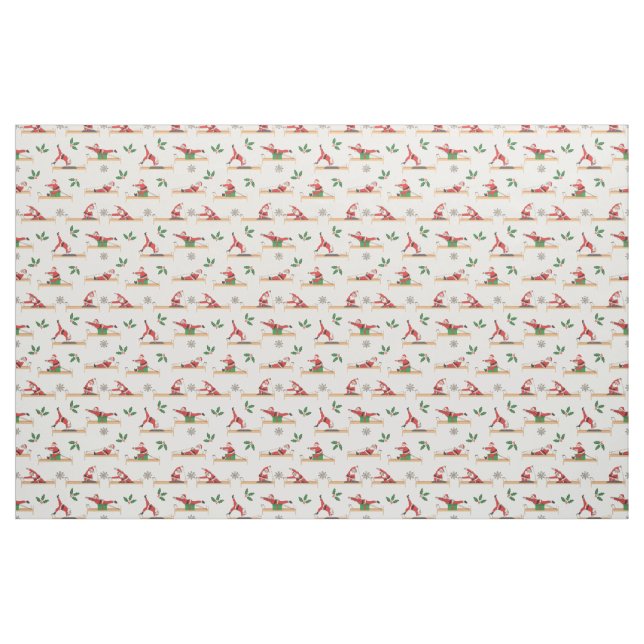 Tecido Pilates Reformer Santa Seamless Christmas Patterns (Fat Quarter)