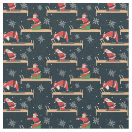 Tecido Pilates Reformer Santa Seamless Christmas Patterns
