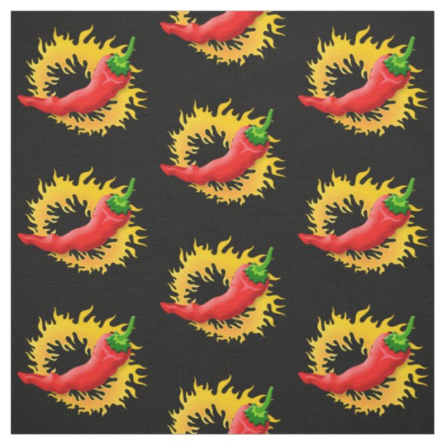 Tecido Pimenta com Chama (Modelo)