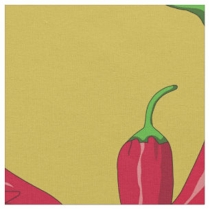 Tecido Pimentas vermelhas teste padrão, pimenta de