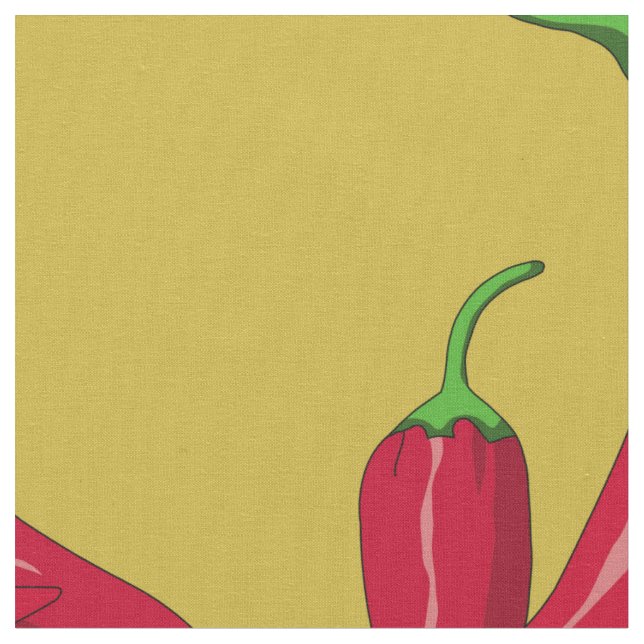 Tecido Pimentas vermelhas teste padrão, pimenta de (Detalhe)