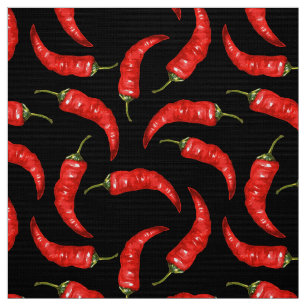 Tecido Pimentos chilenos a preto