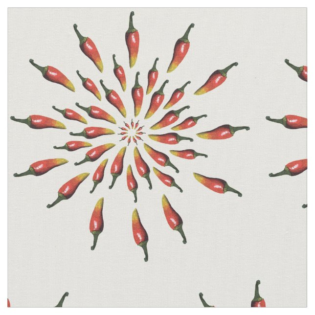 Tecido Pimentos coloridos, pimentões, mandala (Detalhe)