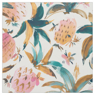 Tecido PINEAPPLE DANCE Pink Watercolor
