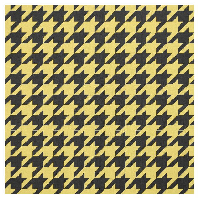 Tecido Pineapple Yellow, Black Houndstooth Padrão #2M (Modelo)