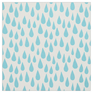 Tecido Pingos de chuva de queda azuis de Ombre