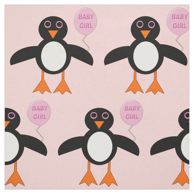 Tecido Pinguim Pinguim, Bebê Cor-de-Rosa Bonita (Modelo)