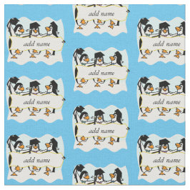 Tecido Pinguins de Graduação com faixa