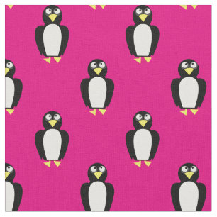 Tecido Pinguins Gelados Crianças Enfermeiro Bebê Rosa