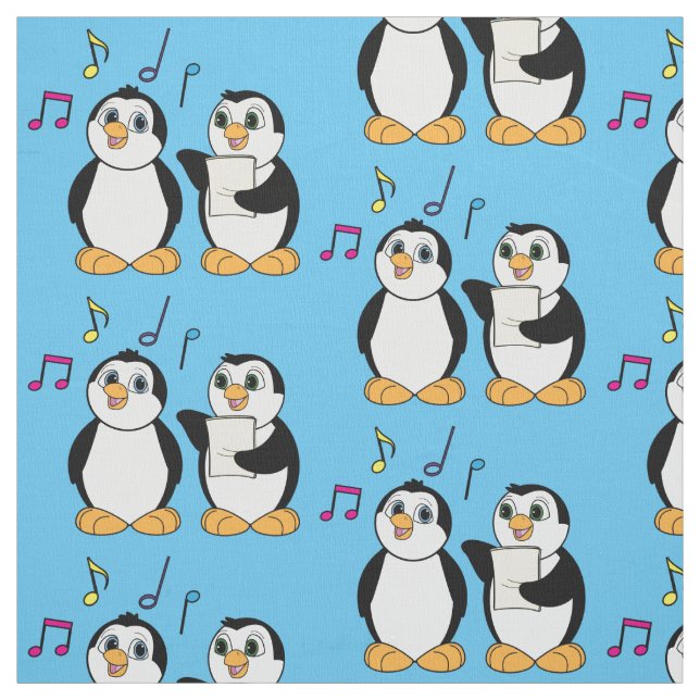 Tecido Pinguins que cantam (Modelo)