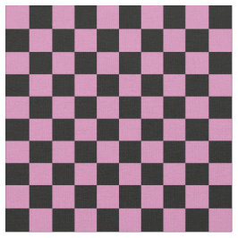 Tecido Pink & Black Checkerboard