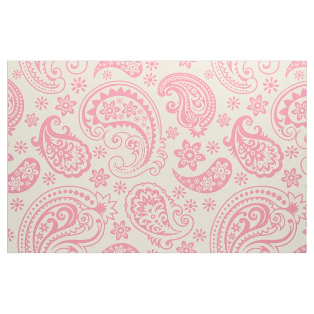 Tecido Pink e beige Vintage paisley Pattern (Fat Quarter)