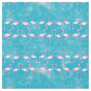 Tecido Pink Flamingos Summer Beach