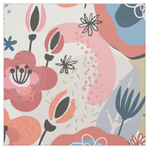 Tecido Pinks Abstrato Floral