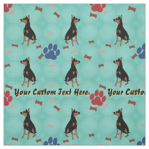 Tecido Pinscher do Doberman - personalizado
