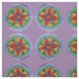 Tecido pintado à mão do Mandala Center Zen