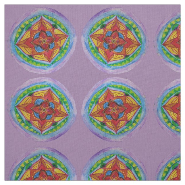 Tecido pintado à mão do Mandala Center Zen (Modelo)