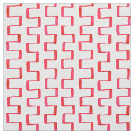 Tecido pintado geométrico vermelho do teste padrão