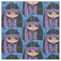 Pintinho Púrpura Paisley Hippie com Sinal de Paz 1