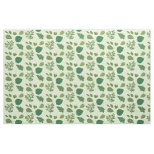 Tecido Pintura das folhas do jardim do verão, variedade,