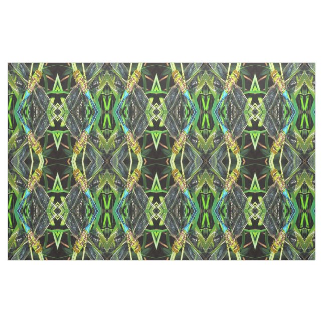 Tecido Pintura de Asas de Sombreamento da Dragonfly Azul (Fat Quarter)