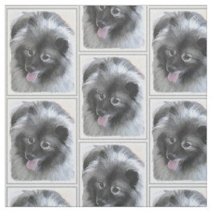 Tecido Pintura de Bailey do Keeshond - arte original