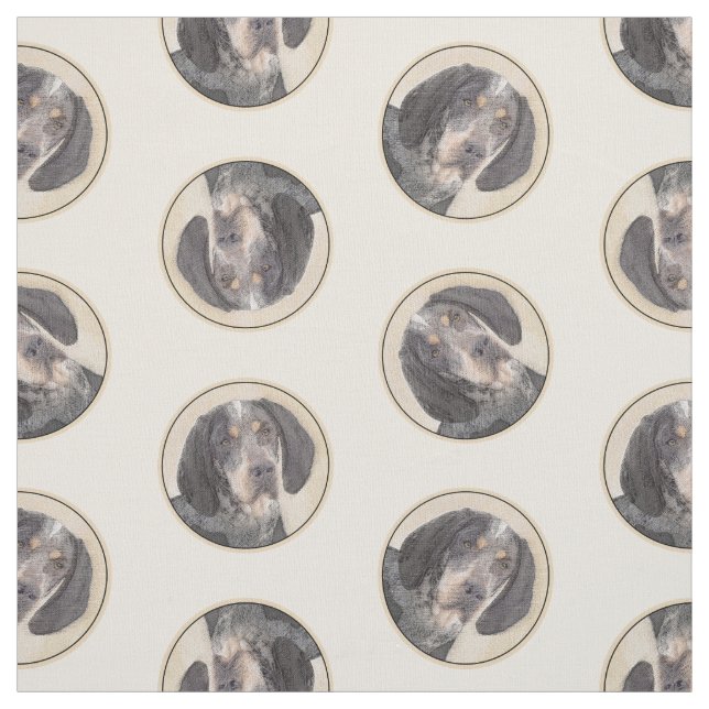 Tecido Pintura de cão Bluetick com marcações (Modelo)