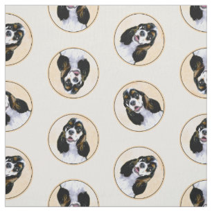 Tecido Pintura De Cocker Spaniel Partitan Arte De Cão Ori