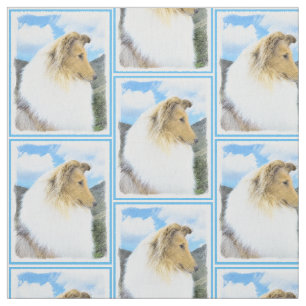 Tecido Pintura de Collie em Montanhas (Rough) - Arte Cani