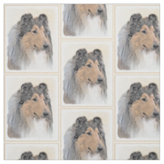 Tecido Pintura de Collie (Rough) - Arte Cão Original Boni