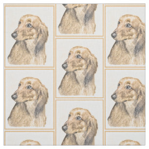 Tecido Pintura de Dachshund (Longhaired) - Arte de Cão O