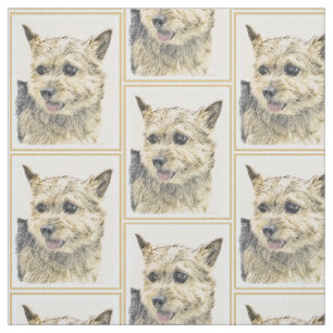 Tecido Pintura de Norwich Terrier - Arte de Cachorro Orig