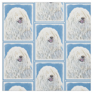 Tecido Pintura de Puli - arte original bonito do cão