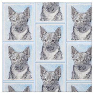 Tecido Pintura de Vallhund do sueco - arte original